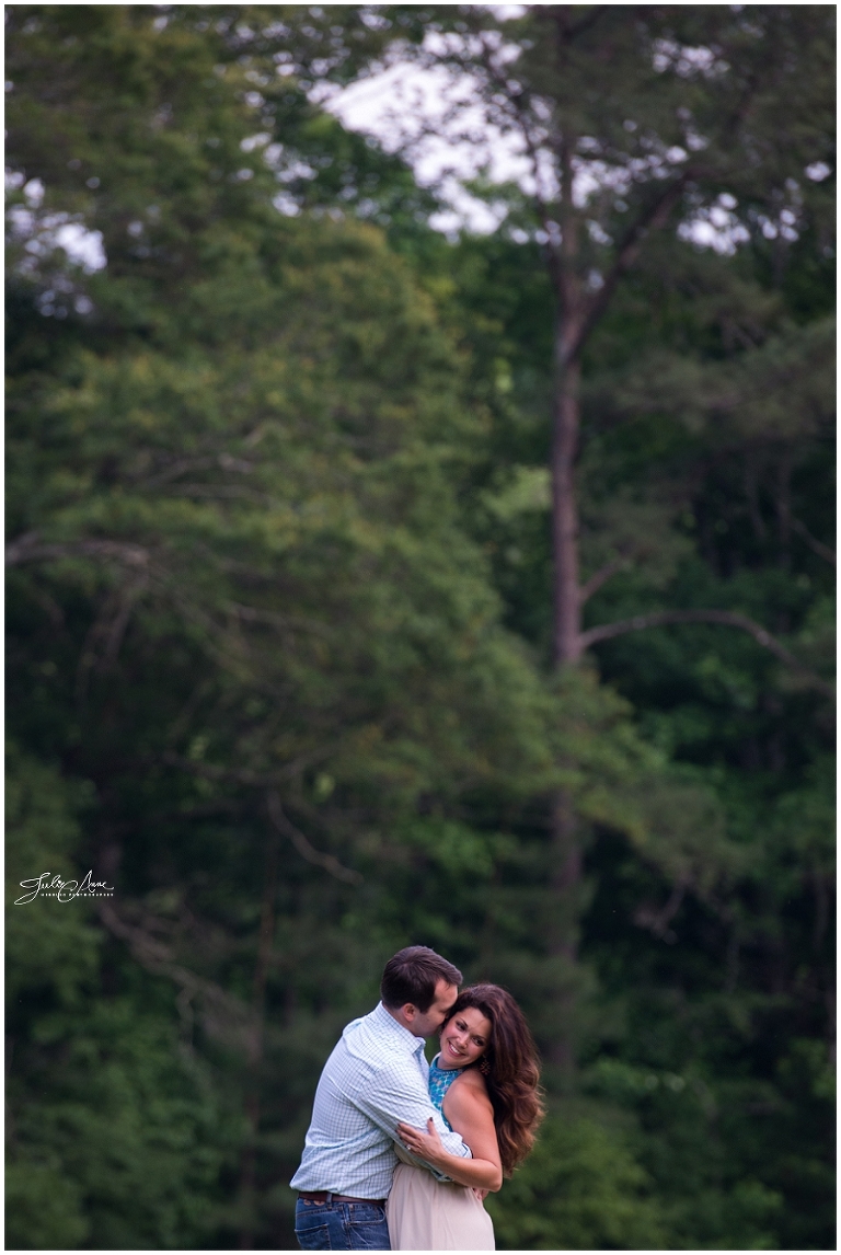 rustic woodland engagement photography session in historic norcross, atlanta wedding photographer julie anne