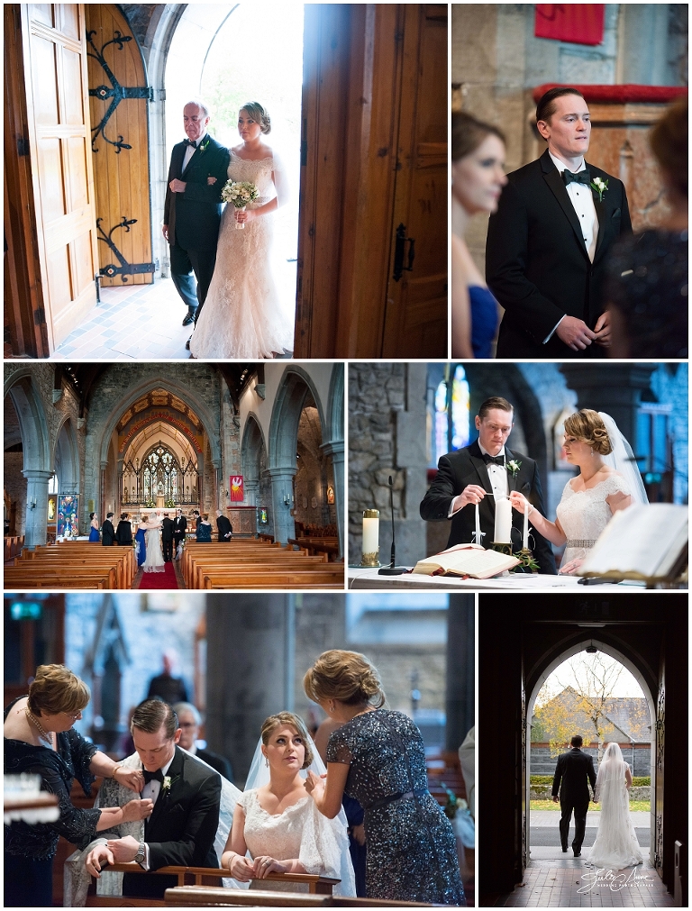 catholic wedding ceremony at trinity abbey in adare, ireland. photographs by julie anne photography